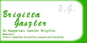 brigitta gaszler business card